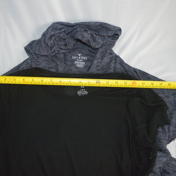 American Eagle soft and sexy hoodie and black crop shirt bundle women - Picture 7 of 7